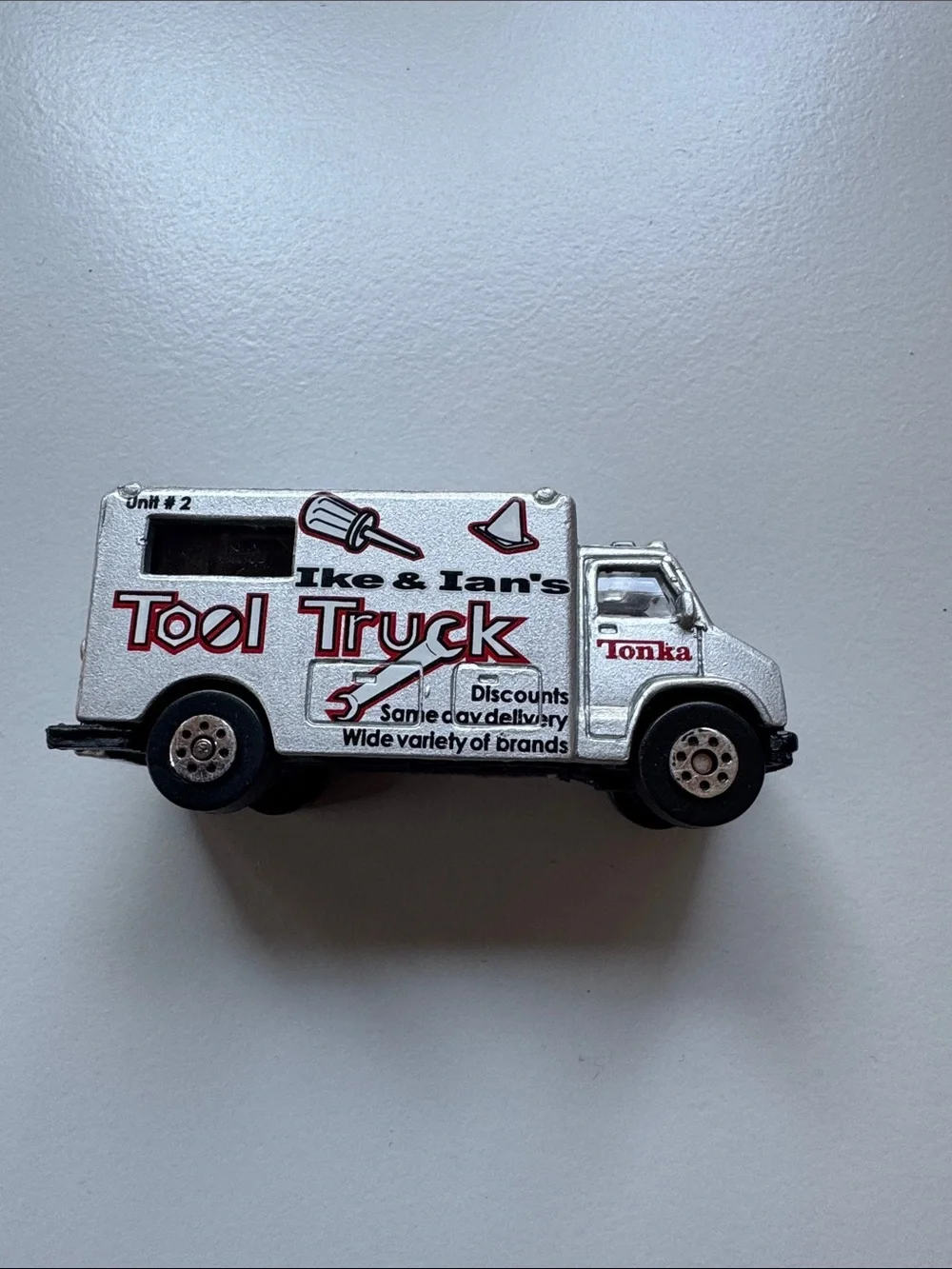 Tonka Silver and Red Tool Truck Toy